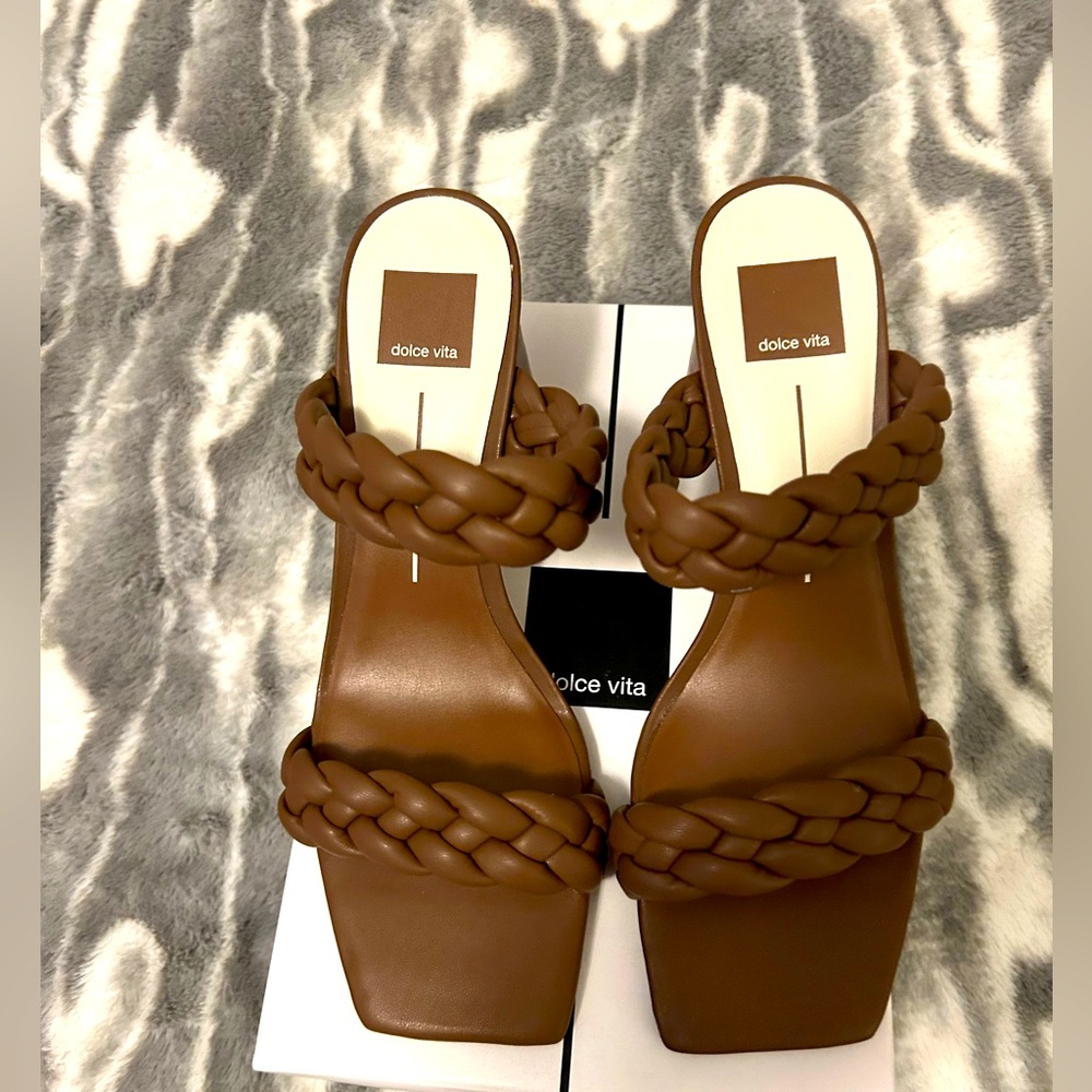 Dolce Vita Women’s Paily Slide Sandal Size 9.5 in Espresso Stella Braided